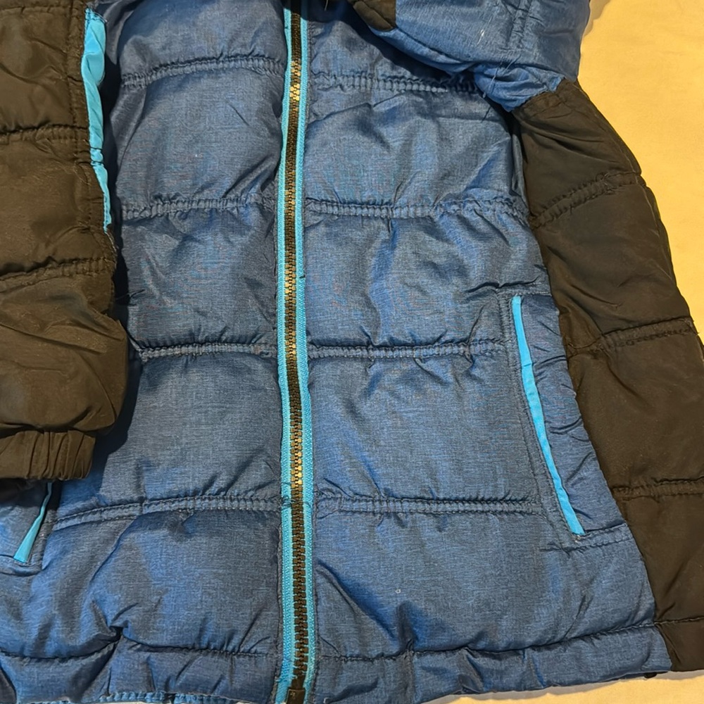 ZeroXposure Heavy weight Coat. Fleece Lined and hooded. Black & Blue - Picture 3 of 6
